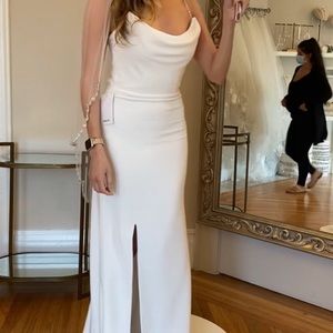 Casablanca Bridal Mathilde gown, BRAND NEW! Never used! Ivory, crepe, size 4